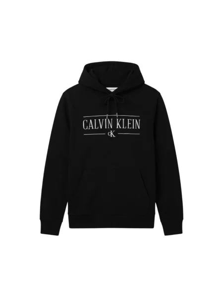 Bluza Calvin Klein Jeans z kapturem czarna