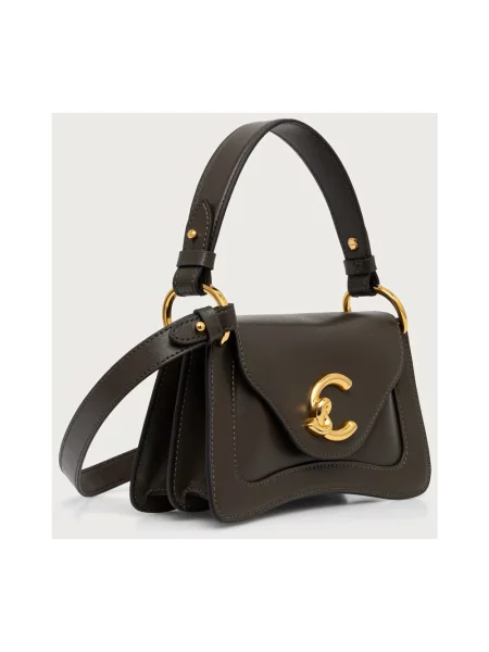 Coccinelle torebka crossbody skórzana zielona