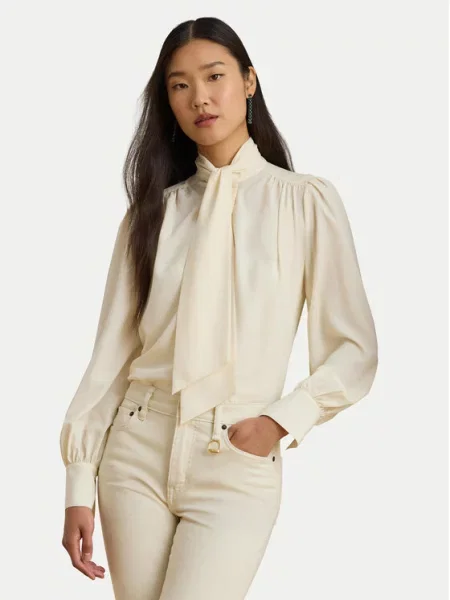 Рубашка Lauren Ralph Lauren бежевая