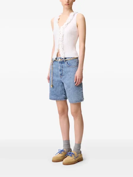 Top Claudie Pierlot z falbankami biały