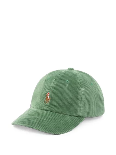 Чорапи Polo Ralph Lauren бродирани от рипсено кадифе зелено
