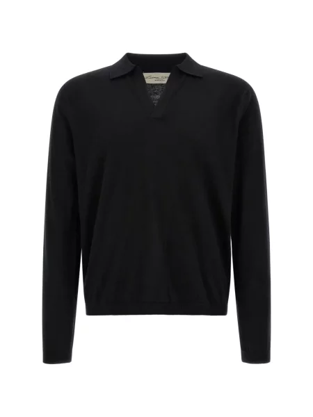 Lung tricou polo Larmeri Studio negru