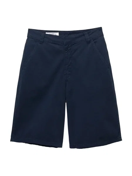 Pull&Bear Chino nohavice námornícka modrá