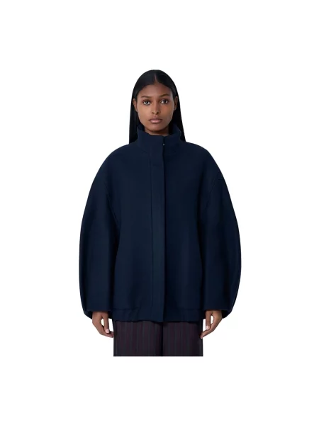Kurtka Dries Van Noten wełniana niebieska