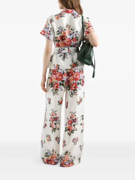 Cămașă Dolce & Gabbana cu model floral cu imagine alb