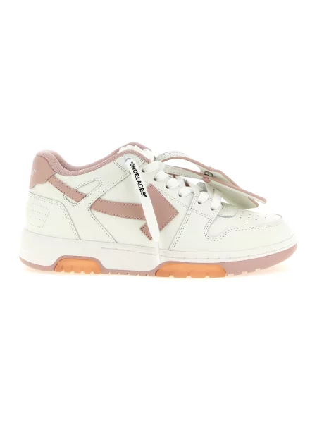 Sneakersy Off-white skórzane biznesowe białe