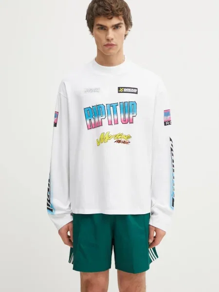 Majica dugih rukava Martine Rose Funnel Neck s tiskom bijela