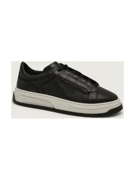 Iceberg Teniși din piele UOMO negru