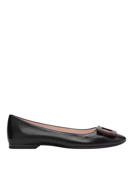 Balerinki Roger Vivier skórzane czarne