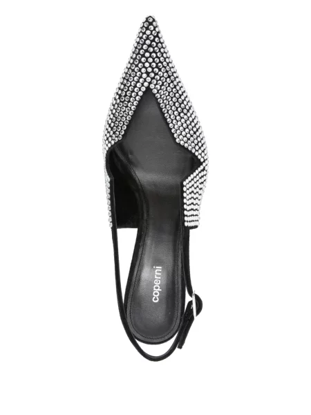 Pantofi cu toc Coperni slingback de cristal negru