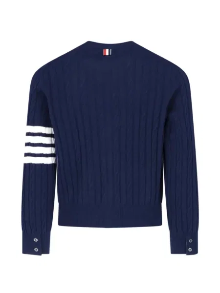 Cardigan Thom Browne cu decolteu în V albastru