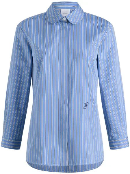 Koszula Patou w paski popelinowa niebieska