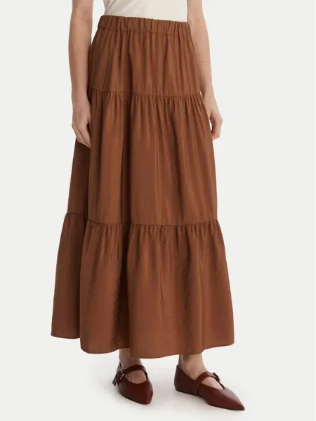 Marella Fustă maxi Ciocca maro