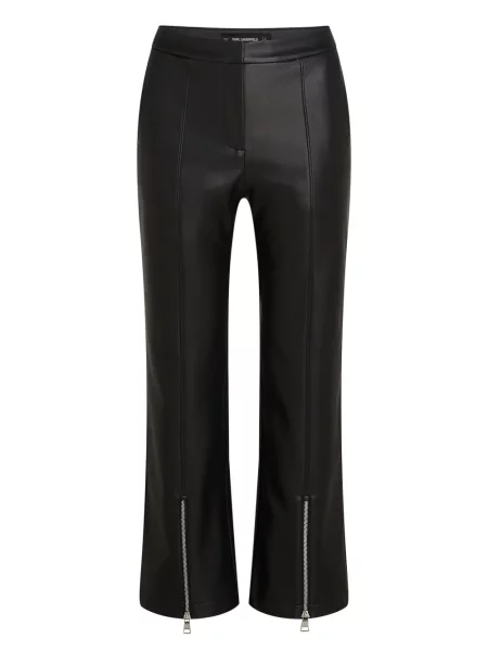 Cropp pantaloni Karl Lagerfeld din piele negru
