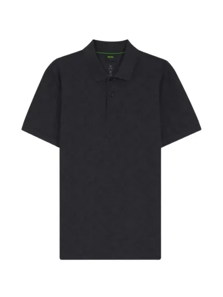 Tricou polo Boss cu imagine cu imprimeu geometric gri