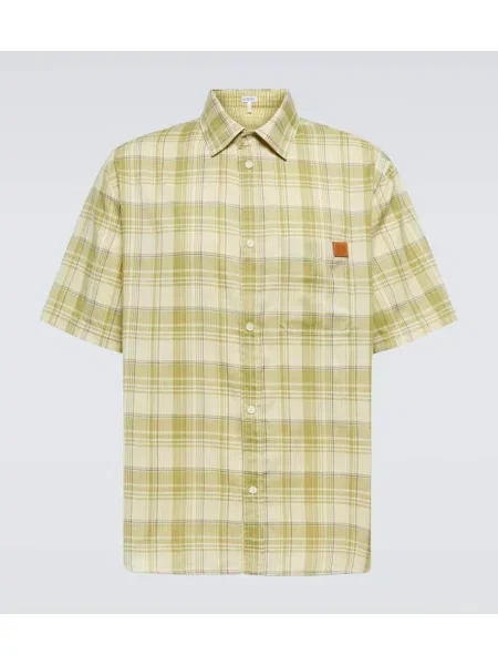 Kostkovaná košile Loewe zelená