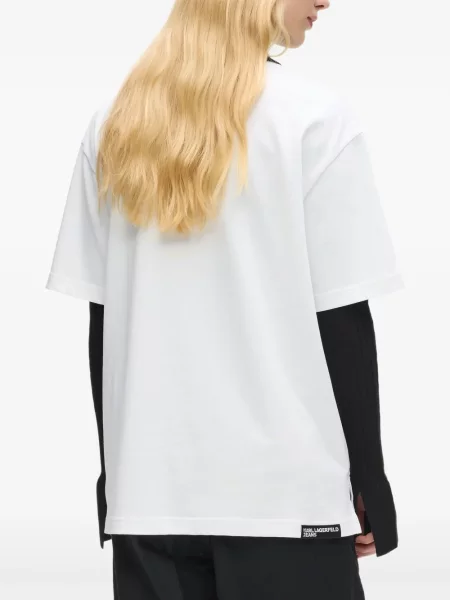 Тениска Karl Lagerfeld Jeans с принт бяло