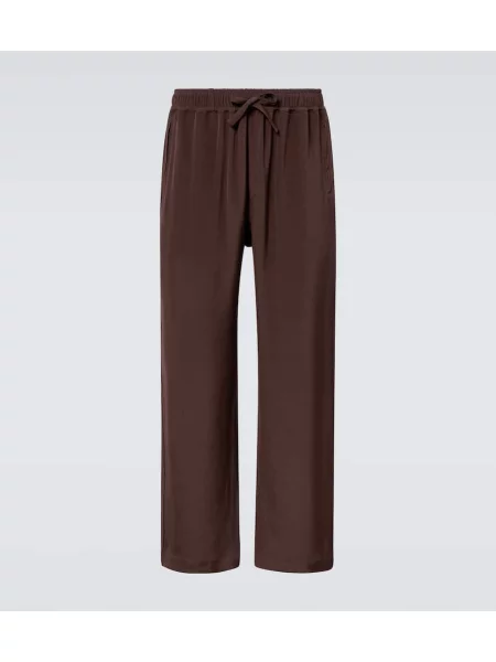 Svilene hlače Saman Amel rjava