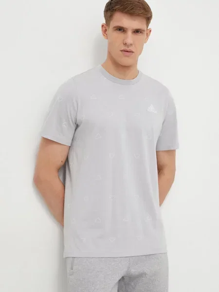 Тениска adidas 0 с десен сиво