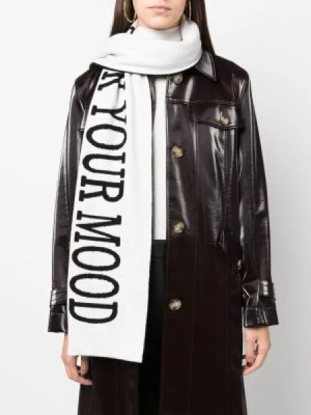 Fular Alberta Ferretti cu imagine alb