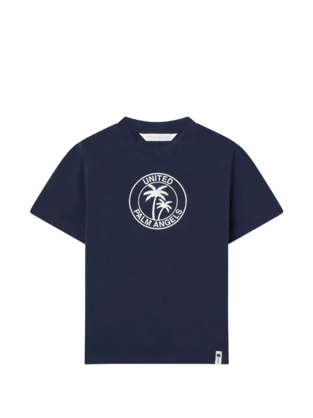 Tricou Palm Angels cu imagine albastru
