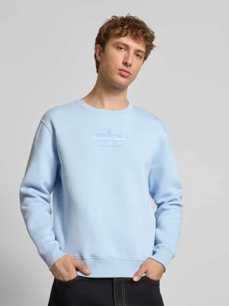 Bluza z logo i okrągłym dekoltem Alpha Industries