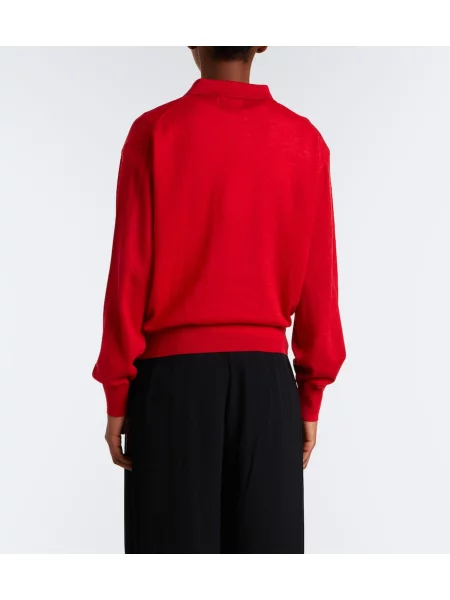 Volnena polo majica Polo Ralph Lauren rdeča