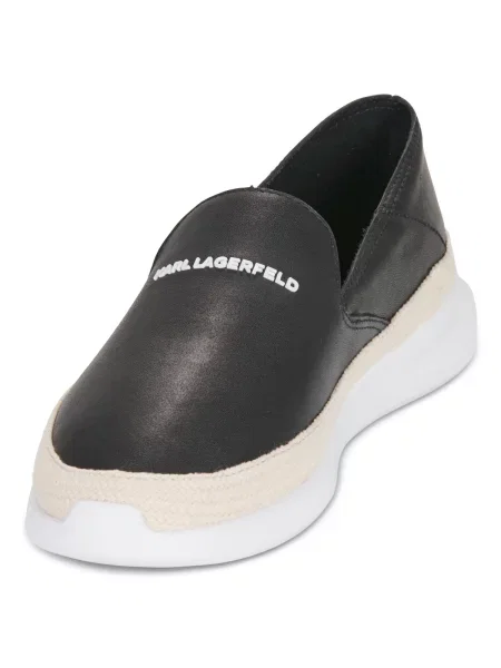 Kožené slip on mokasíny Karl Lagerfeld čierna