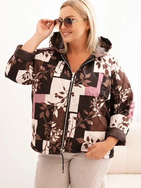 Geacă Kesi Włoski cu glugă maro