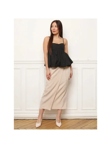 Top La Modeuse negru