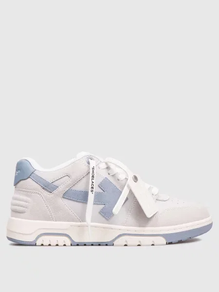 Шкіряні кросівки Out Of Office з логотипом Off-white сірі