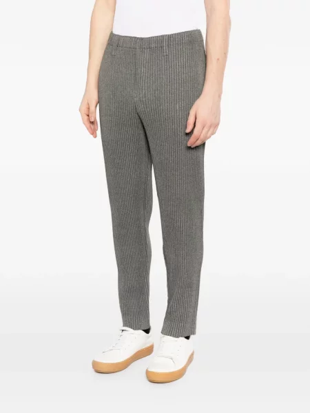 Plisované zúžené kalhoty Homme Plissé Issey Miyake šedé