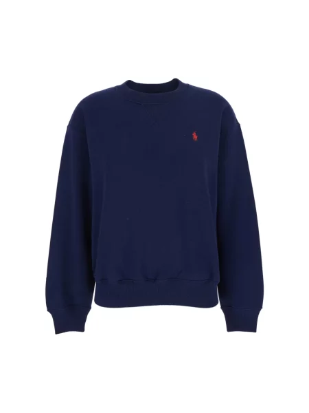 Sweter Polo Ralph Lauren z okrągłym dekoltem niebieski