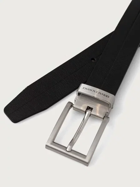 Armani Exchange curea pentru bărbați din piele negru
