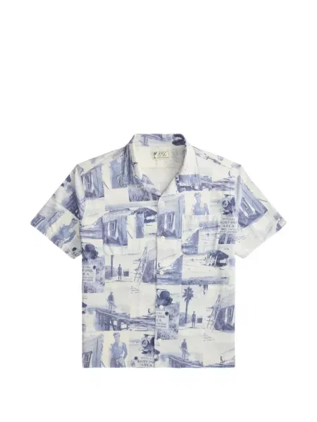 Scurt cămașă Ralph Lauren Rrl cu imagine albastru
