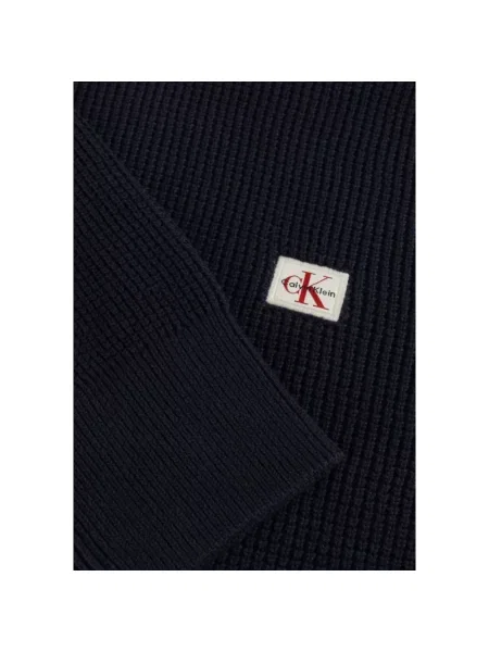 Calvin Klein Jeans sweter z dzianiny Mężczyźni jednolity M niebieski