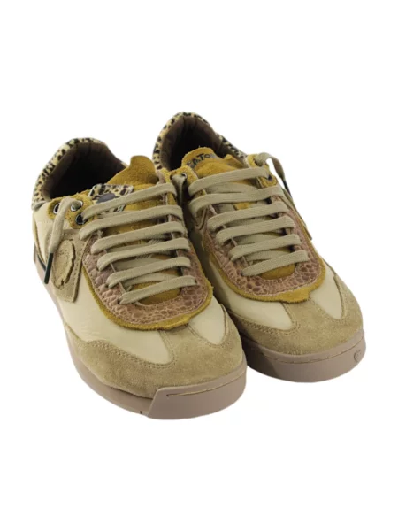 Sneakersy Satorisan skórzane beżowe