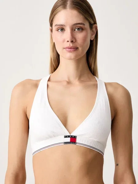 Tommy Hilfiger podprsenka s bavlnou biela