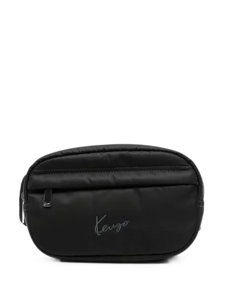 Curea Kenzo cu broderie negru