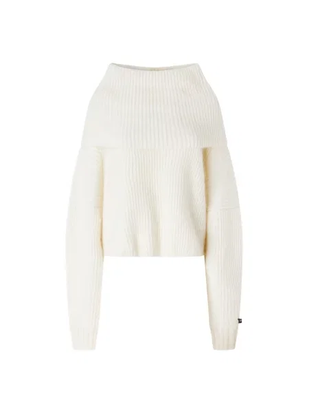 Dzianinowy sweter Pinko casual biały