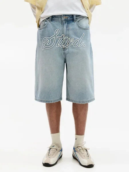 Pull&Bear Jeans albastru denim alb