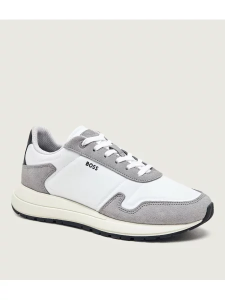 BOSS BLACK Sneakers Vinston_Runn_nysd | piele întoarsă alb