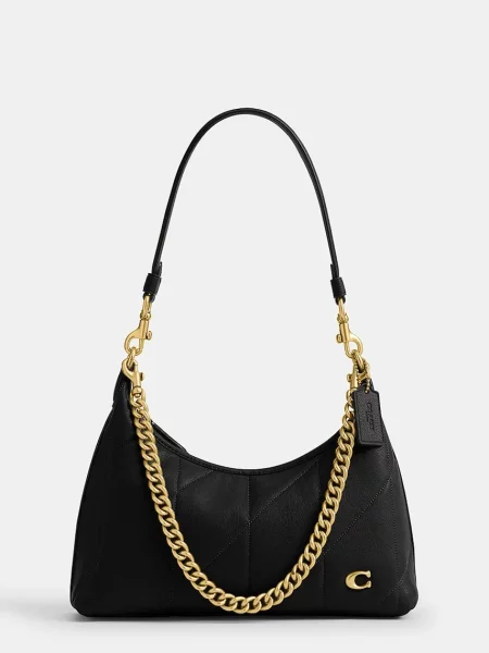 Coach geantă crossbody pentru femei din piele Soft Quilted Juliet Shoulder Bag 25 negru