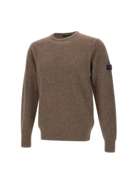 Sweter Peuterey wełniany brązowy