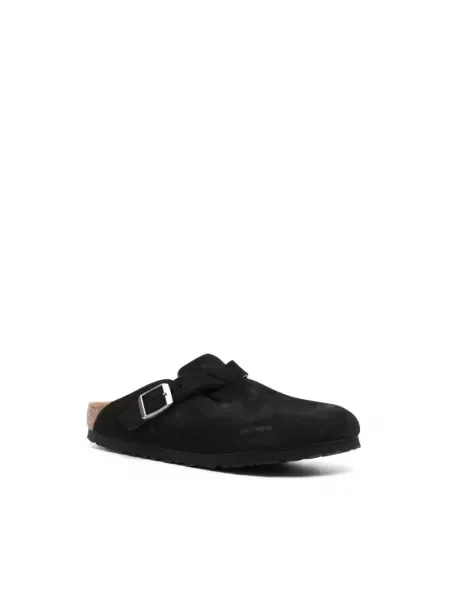 Klapki Birkenstock skórzane czarne