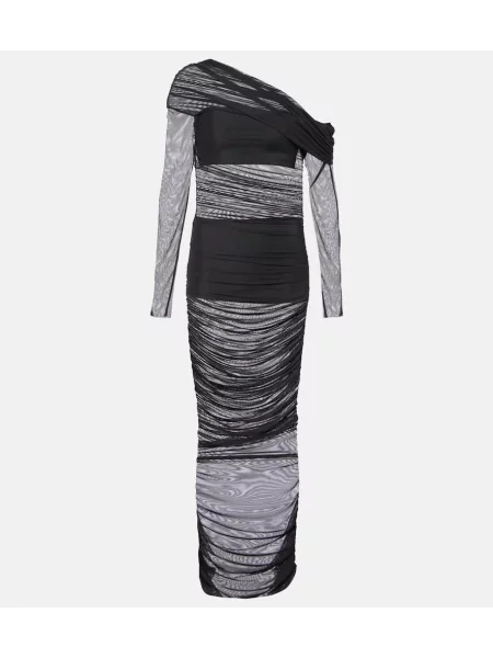 Rochie midi The Sei plasă până la genunchi cu un umăr gol negru