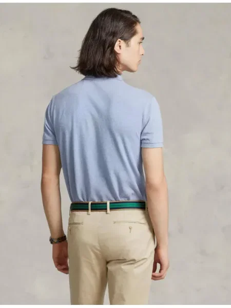 POLO RALPH LAUREN Tenisz póló | Slim Fit | basic mesh kék