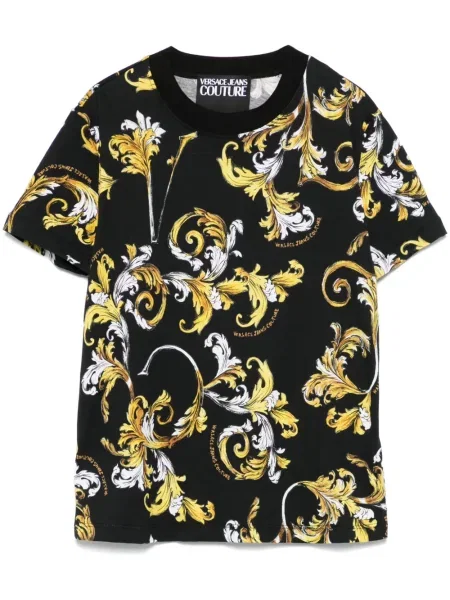 Tricou Versace Jeans Couture cu imagine negru