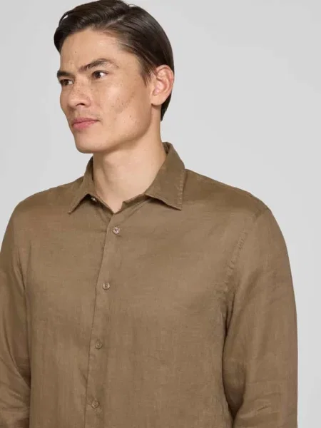 Koszula casualowa o kroju regular fit z czystego lnu model KYLIAN' Selected Homme