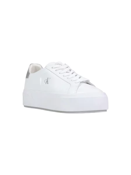 Calvin Klein Sneakers Flatform Lace Up Lth Met alb